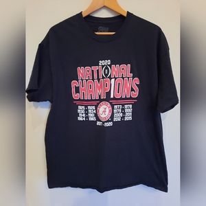 Alabama Crimson Tide 2020 National Champions Tee,Black/Red/White Sz XL